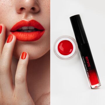 Gel coloré + rouge à lèvres "Emmi Red