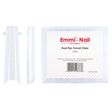 Emmi-Nail Dual Tips Tunnel Clear 120 pièces