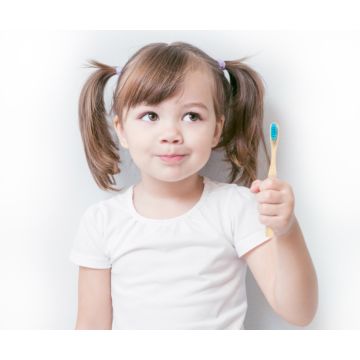 Emmi-dent Kids Brosse à dents en bambou bleu