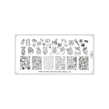 MoYou-London Stamping Pochoir Care Bears Magic 03