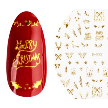Emmi-Nail 3D Art Nail Sticker Golden Christmas 