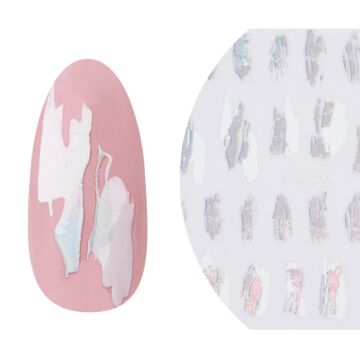 Emmi-Nail 3D Art Nail Sticker Brushing You "Argent/Blanc