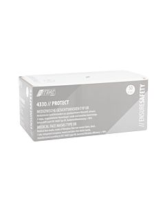 Protège-dents 3 couches EN14683 Type IIR 50 pièces blanc